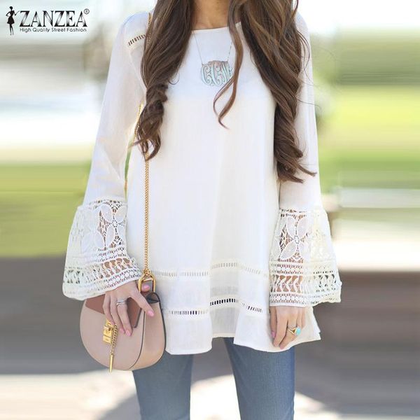 t-shirt bohemian lace patchwork women's spring blouses zanzea 2022 casual flare sleeve shirts female hollow chemise, White
t-shirt bohemian lace patchwork women's spring blouses zanzea 2022 casual flare sleeve shirts female hollow chemise, White