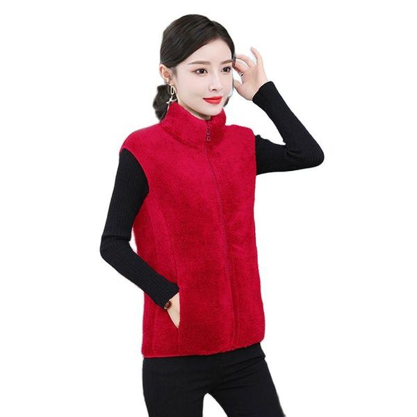 vests autumn winter women short doublefaced fleece vest jacket mother's zipper sleeveless thick warm waistcoat loose vest jacketa959, Black;white
vests autumn winter women short doublefaced fleece vest jacket mother's zipper sleeveless thick warm waistcoat loose vest jacketa959, Black;white