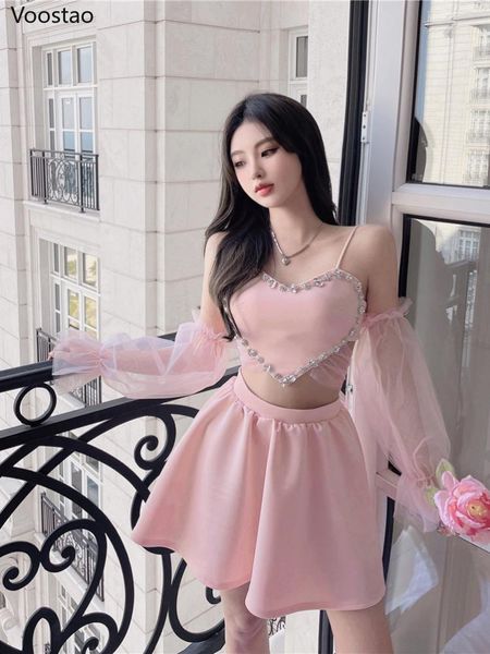 dress summer sweet lolita style skirt sets women elegant heart crop mini aline skirts suit girly cute nightclub 2 piece set, White
dress summer sweet lolita style skirt sets women elegant heart crop mini aline skirts suit girly cute nightclub 2 piece set, White