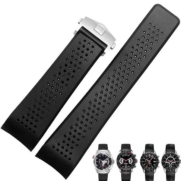 watch band for tag heuer carrera silicone rubber waterproof men women 22 24mm strap accessories bracelet belt2678, Black;brown
watch band for tag heuer carrera silicone rubber waterproof men women 22 24mm strap accessories bracelet belt2678, Black;brown