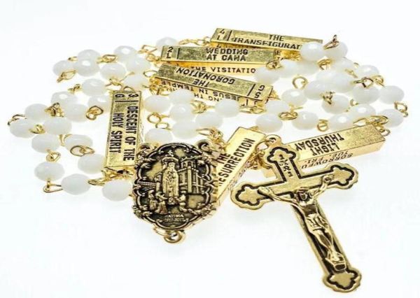 pendant necklaces 6mm white facet glass rosary religious rosary with fatima centor singapore catholic necklace antque gold metal7291229, Silver
pendant necklaces 6mm white facet glass rosary religious rosary with fatima centor singapore catholic necklace antque gold metal7291229, Silver