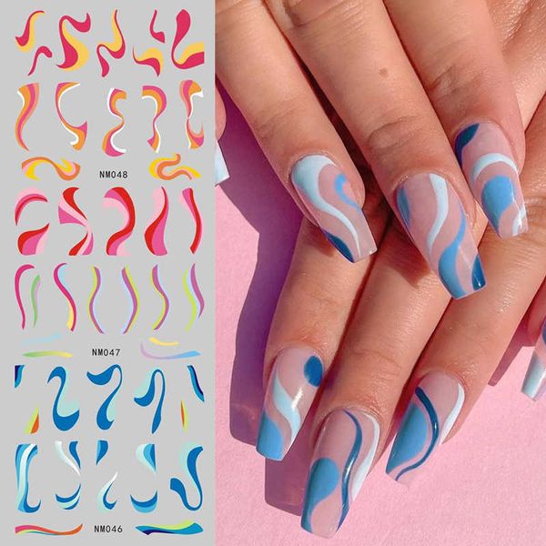 stickers decals 12patternsheet swirl ribbon silders rainbow wave lines water nail decals irregular french tips sliders wrap water press on n, Black
stickers decals 12patternsheet swirl ribbon silders rainbow wave lines water nail decals irregular french tips sliders wrap water press on n, Black