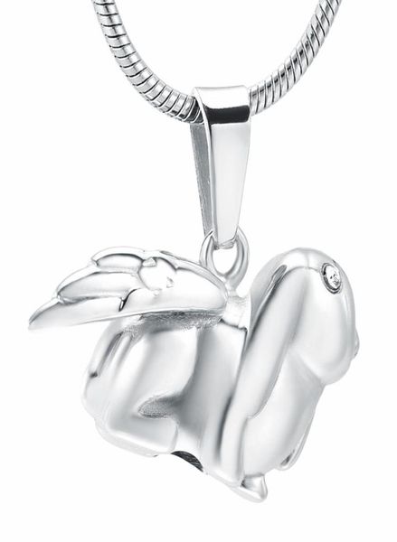 zzl081 angel wing rabbit stainless steel keepsake urn necklace with crystal eyes pet memorial jewelry for cremation ashes7899510, Silver
zzl081 angel wing rabbit stainless steel keepsake urn necklace with crystal eyes pet memorial jewelry for cremation ashes7899510, Silver