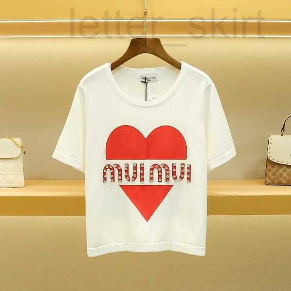 women's t-shirt designer underlay knitwear 2023 spring new round neck short sleeve printed diamond women m2j1, White
women's t-shirt designer underlay knitwear 2023 spring new round neck short sleeve printed diamond women m2j1, White
