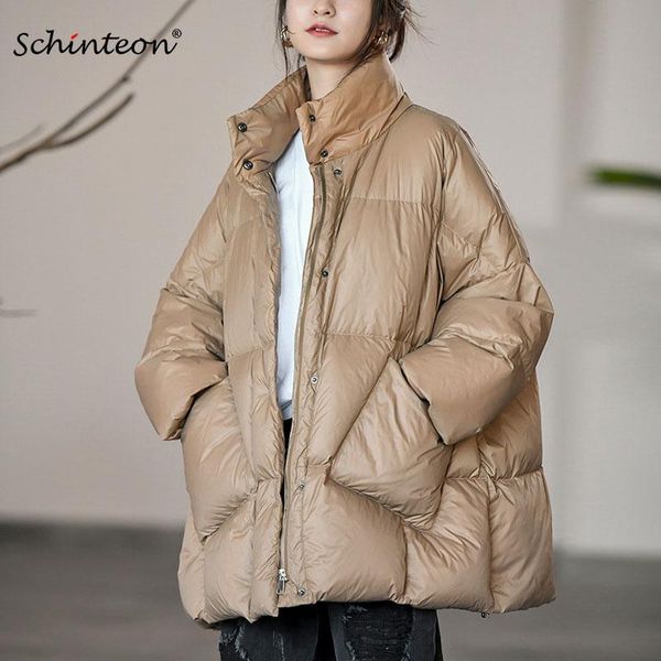 parkas schinteon women light down jacket over size white duck down coat loose warm autumn winter casual three quarter sleeve outwear, Black
parkas schinteon women light down jacket over size white duck down coat loose warm autumn winter casual three quarter sleeve outwear, Black