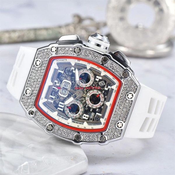 6 pin diamond automatic date watch limited edition men's watch brand luxury full function quartz watches silicone strap278w, Slivery;brown
6 pin diamond automatic date watch limited edition men's watch brand luxury full function quartz watches silicone strap278w, Slivery;brown
