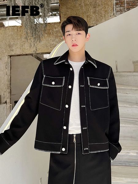 men's jackets iefb autumn quilted contrast men jacket turn-down collar long sleeve fashion male coat single breasted casual 9a4682 2304, Black;brown
men's jackets iefb autumn quilted contrast men jacket turn-down collar long sleeve fashion male coat single breasted casual 9a4682 2304, Black;brown