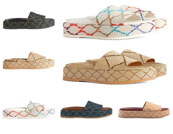 2022 men women platform slide sandal luxury designer linen fabric slipper popular fashion canvas slides slippers2580639, Black
2022 men women platform slide sandal luxury designer linen fabric slipper popular fashion canvas slides slippers2580639, Black