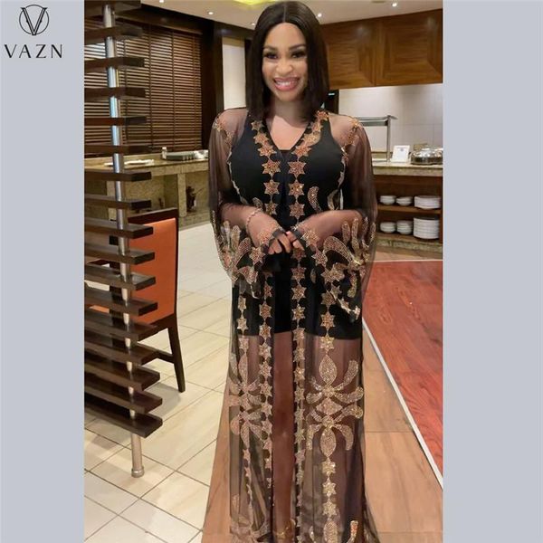 dress vazn new 2022 lace long sleeve v neck floor length long dress women suit high street style sets sleeveless 2 piece sets, White
dress vazn new 2022 lace long sleeve v neck floor length long dress women suit high street style sets sleeveless 2 piece sets, White