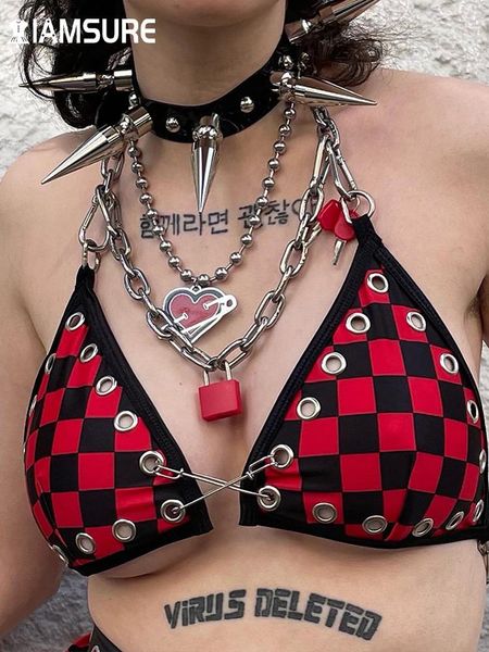 t-shirt iamsure dark plaid halter gothic deep vneck sleeveless backless crop women 2022 summer fashion ladies streetwear, White
t-shirt iamsure dark plaid halter gothic deep vneck sleeveless backless crop women 2022 summer fashion ladies streetwear, White