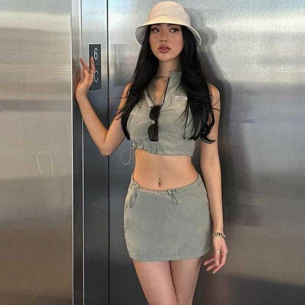 summer sleeveless dress fashion slim fit polo collar short midriff baring top, White
summer sleeveless dress fashion slim fit polo collar short midriff baring top, White