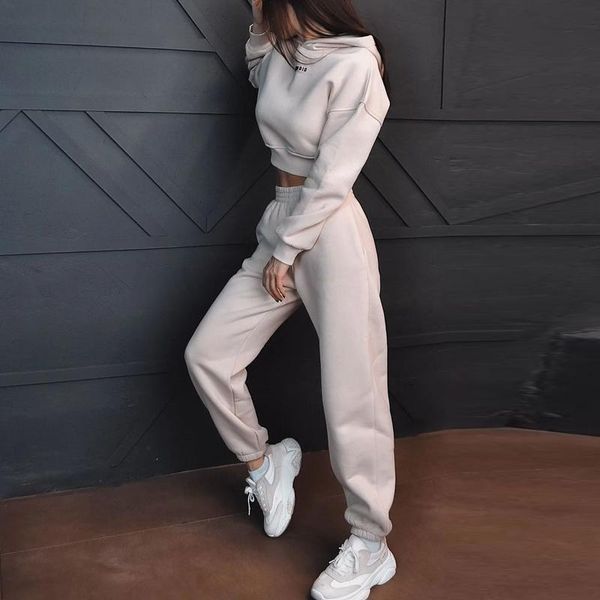pants autumn long sleeved solid chunky tracksuit women hoodie + elastic waist pants casual outfit 2022 winter warm two piece sets, White
pants autumn long sleeved solid chunky tracksuit women hoodie + elastic waist pants casual outfit 2022 winter warm two piece sets, White