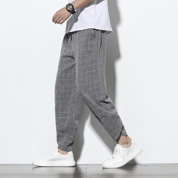 pants cotton linen harem pants men plaid elastic waist streetwear joggers 2020 autumn widelegged baggy casual pants trousers men, Black
pants cotton linen harem pants men plaid elastic waist streetwear joggers 2020 autumn widelegged baggy casual pants trousers men, Black