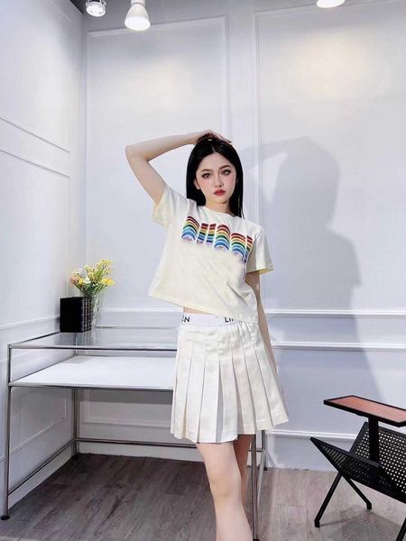 23ss womens t-shirt womens designer clothing tee round neck pure cotton colorful sequin embroidered monogram short sleeve short style crop t, White
23ss womens t-shirt womens designer clothing tee round neck pure cotton colorful sequin embroidered monogram short sleeve short style crop t, White