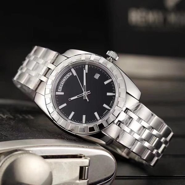 men's montre de luxe watch black dial automatic mechanical movement men's watch stainless s199h, Slivery;brown
men's montre de luxe watch black dial automatic mechanical movement men's watch stainless s199h, Slivery;brown