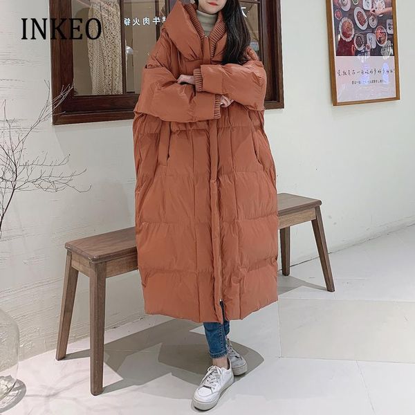 leather 2022 winter hooded puffer jacket warm women's brown oversize cotton padded long coat maxi outwear female snow wear inkeo 2o081, Black
leather 2022 winter hooded puffer jacket warm women's brown oversize cotton padded long coat maxi outwear female snow wear inkeo 2o081, Black