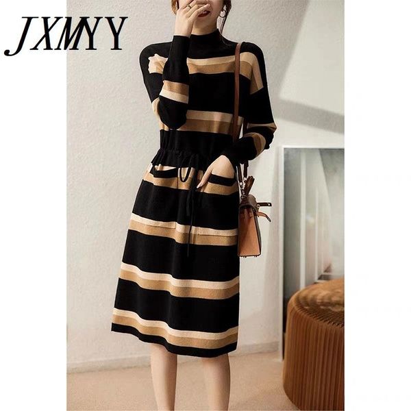dresses jxmyy 2021 autumn and winter new midlength temperament waist slimming longsleeved striped sweater knitted dress women, Black;gray
dresses jxmyy 2021 autumn and winter new midlength temperament waist slimming longsleeved striped sweater knitted dress women, Black;gray