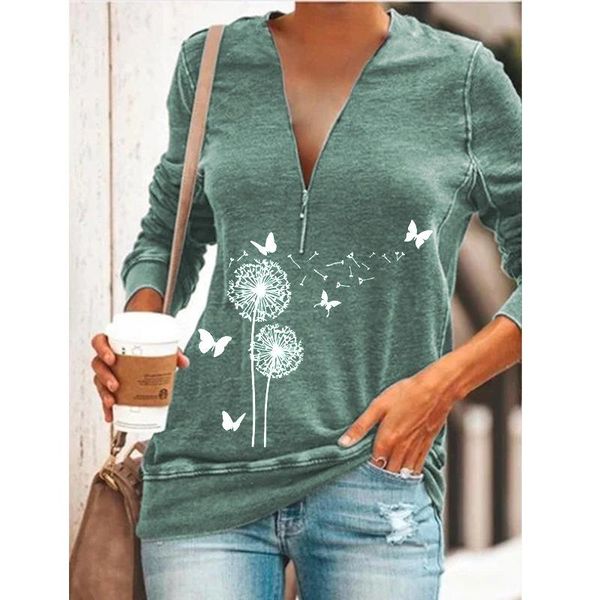 t-shirt dandelion butterflies cartoon print tshirt long sleeve women zipper vneck casual tees autumn spring new clothing 2022, White
t-shirt dandelion butterflies cartoon print tshirt long sleeve women zipper vneck casual tees autumn spring new clothing 2022, White