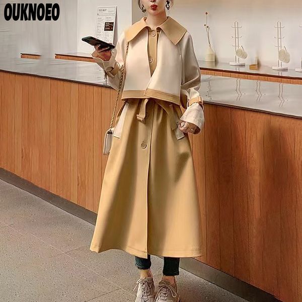 women's trench coats spring long coat french korean casual belt loose jacket 2023 luxury fashion formal thin slim suit windbreaker 2304, Tan;black
women's trench coats spring long coat french korean casual belt loose jacket 2023 luxury fashion formal thin slim suit windbreaker 2304, Tan;black