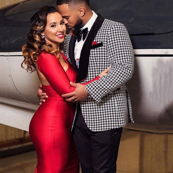 blazers houndstooth prom suits for men wedding 2 piece groom tuxedo slim fit african male blazer with black pants fashion costume, White;black
blazers houndstooth prom suits for men wedding 2 piece groom tuxedo slim fit african male blazer with black pants fashion costume, White;black
