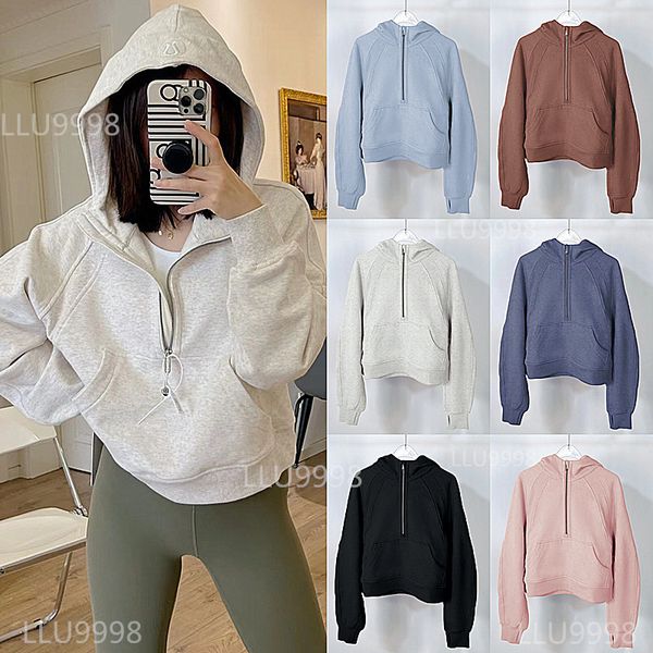 Lu-43 Autumn Winter Yoga Suit Scuba Hoodie Half Zip Women's Sports Sweater Loose Gym LL Jacket Fitness Short Plush Coat Sweatshirt, #10
Lu-43 Autumn Winter Yoga Suit Scuba Hoodie Half Zip Women's Sports Sweater Loose Gym LL Jacket Fitness Short Plush Coat Sweatshirt, #10