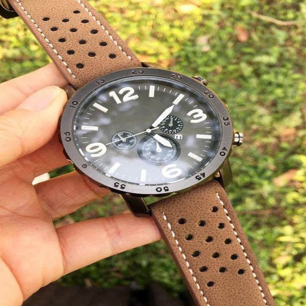 fashion big dial design foss brand men's leather strap date calendar quartz wrist watch fo01304e, Slivery;brown
fashion big dial design foss brand men's leather strap date calendar quartz wrist watch fo01304e, Slivery;brown