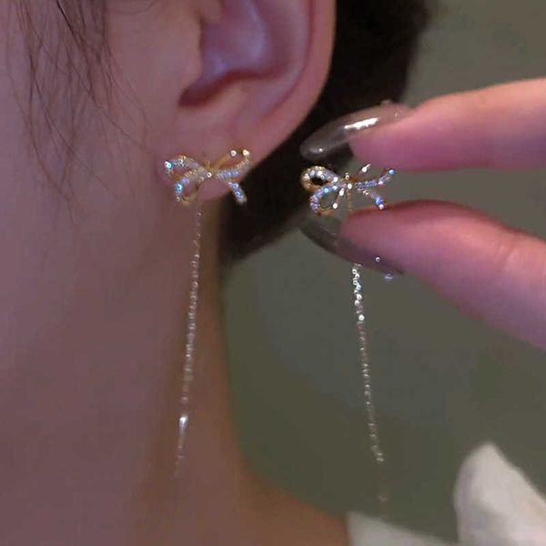 charm new elegent bow-knot long tassel ear line dangle earrings for women korean sweet temperament pearl drop earrings new jewelry aa230421, Golden
charm new elegent bow-knot long tassel ear line dangle earrings for women korean sweet temperament pearl drop earrings new jewelry aa230421, Golden