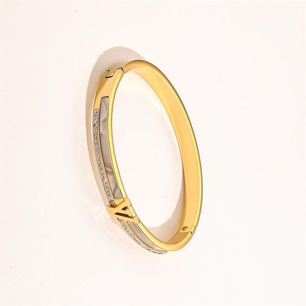 new fashionable bracelets women bangle luxury designer letter bracelet crystal 18k gold plated stainless steel wedding lovers gift2723, Black
new fashionable bracelets women bangle luxury designer letter bracelet crystal 18k gold plated stainless steel wedding lovers gift2723, Black