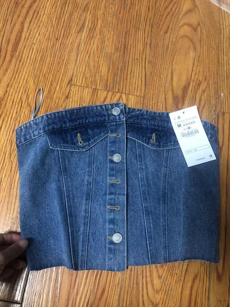 tanks zach aiisa's new summer women's fashion retro oneword neck offtheshoulder denim corset halterstyle breasted crop top, Black;white
tanks zach aiisa's new summer women's fashion retro oneword neck offtheshoulder denim corset halterstyle breasted crop top, Black;white