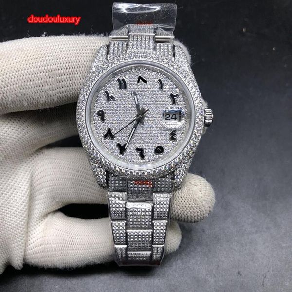 trendy men's popular fashion watch silver diamond hip hop rap style watches arabic numeral scale automatic mechanical watch2898, Slivery;brown
trendy men's popular fashion watch silver diamond hip hop rap style watches arabic numeral scale automatic mechanical watch2898, Slivery;brown