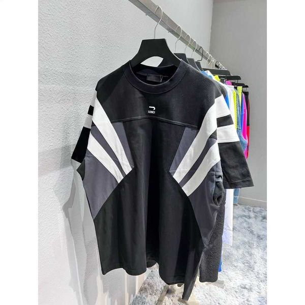 t shirt high version summer hook letter embroidery embroidered couple os splicing sport, White;black
t shirt high version summer hook letter embroidery embroidered couple os splicing sport, White;black