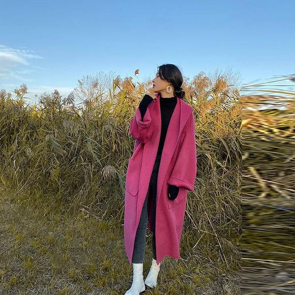 fur korean fashion loose wool jacket autumn winter casual women hooded solid color wool blend overcoat design female trend coat, Black
fur korean fashion loose wool jacket autumn winter casual women hooded solid color wool blend overcoat design female trend coat, Black