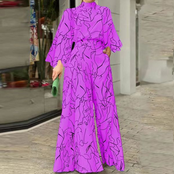 women's jumpsuits rompers commute pattern printed wide leg pants office overall fashion high waist romper chic women long sleeve high c, Black;white
women's jumpsuits rompers commute pattern printed wide leg pants office overall fashion high waist romper chic women long sleeve high c, Black;white