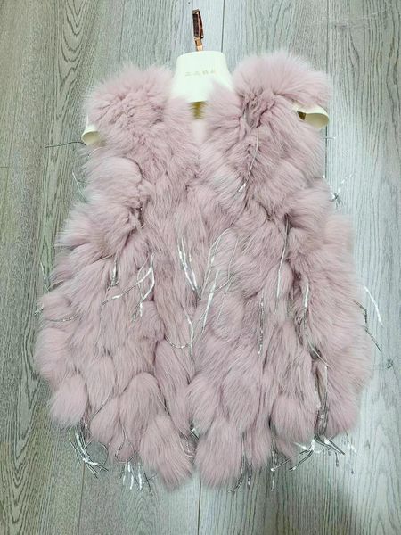 fur new real genuine natural fox fur vest women's fashion jacket gilet with tassel, Black
fur new real genuine natural fox fur vest women's fashion jacket gilet with tassel, Black