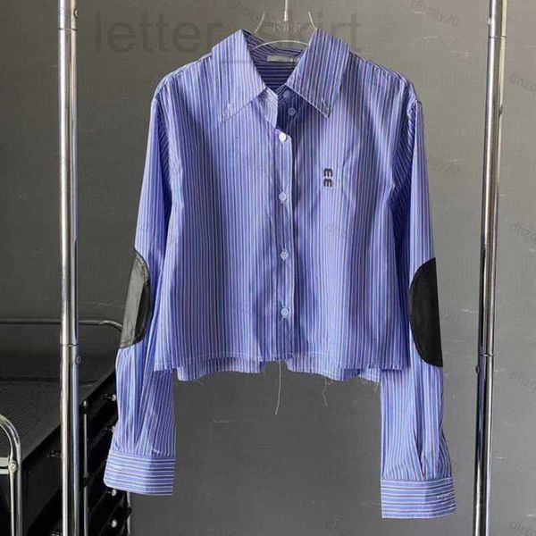 women's blouses & shirts designer tees fashion hoodie shirt 23 spring new letter embroidery sleeve edge patchwork leather stripe short, White
women's blouses & shirts designer tees fashion hoodie shirt 23 spring new letter embroidery sleeve edge patchwork leather stripe short, White