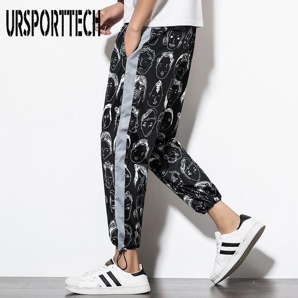 pants ursporttech summer men's joggers pants hip hop print striped reflective casual anklelength harem pants men trousers streetwear, Black
pants ursporttech summer men's joggers pants hip hop print striped reflective casual anklelength harem pants men trousers streetwear, Black