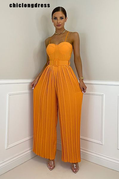 women's jumpsuits rompers summer casual suspenders long jumpsuit women fashion solid sleeveless sashes pleated wide leg jumpsuit women, Black;white
women's jumpsuits rompers summer casual suspenders long jumpsuit women fashion solid sleeveless sashes pleated wide leg jumpsuit women, Black;white