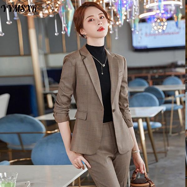 pants gray plaid suit trousers twopiece suit 2022 new winter fashion temperament formal jacket casual office professional wear, White
pants gray plaid suit trousers twopiece suit 2022 new winter fashion temperament formal jacket casual office professional wear, White