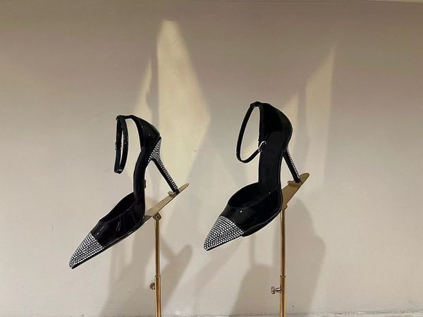 23 summer dress shoes classic romantic rhinestone sandals ultra-high heels with a word-point runway cow leather patent leather high heels de, Black
23 summer dress shoes classic romantic rhinestone sandals ultra-high heels with a word-point runway cow leather patent leather high heels de, Black