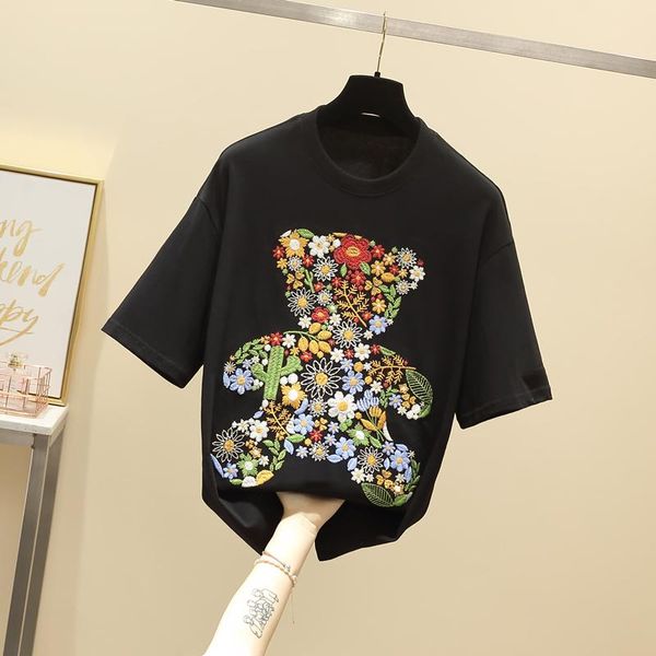 t-shirt korean summer women sweet cotton tshirt fashion embroidery cartoon applique tee female o neck loose casual girls oversize tees, White
t-shirt korean summer women sweet cotton tshirt fashion embroidery cartoon applique tee female o neck loose casual girls oversize tees, White