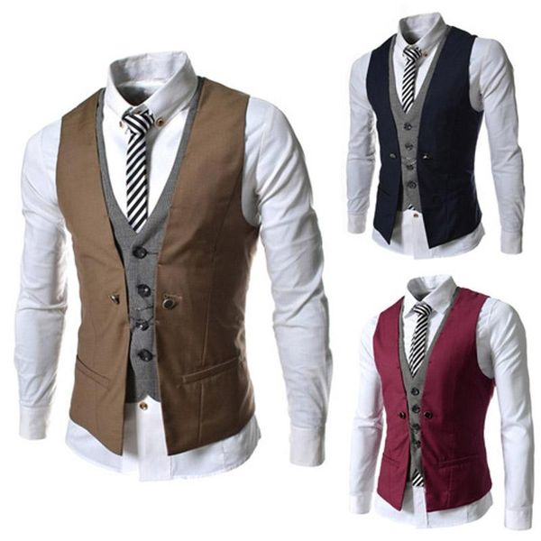 blazers luclesam 2021 men fake twopiece singlebreasted suit vest sleeveless formal business jacket ropa para hombre weste herren, White;black
blazers luclesam 2021 men fake twopiece singlebreasted suit vest sleeveless formal business jacket ropa para hombre weste herren, White;black