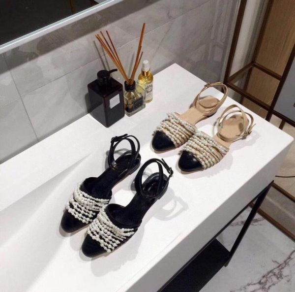 pearl flat sandals 2022 summer new baotou sandals leather one word beaded women039s shoes4880700, Black
pearl flat sandals 2022 summer new baotou sandals leather one word beaded women039s shoes4880700, Black