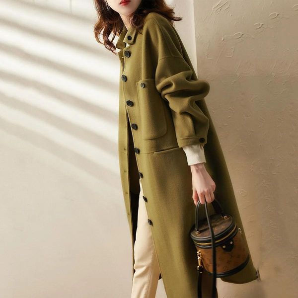 fur wool women's jackets clothing autumn woolen coat button up midlength coats womens winter jacket wools coat abrigos para, Black
fur wool women's jackets clothing autumn woolen coat button up midlength coats womens winter jacket wools coat abrigos para, Black