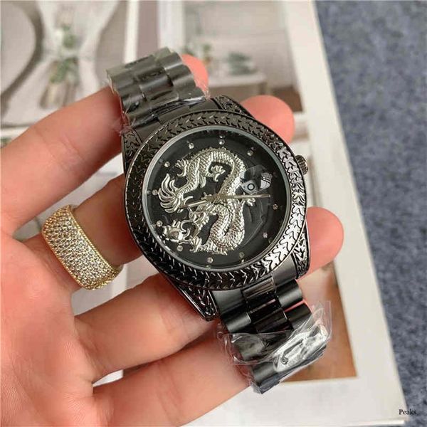 dragon design chinese style fashion men's watch quartz movement swiss designer brand rolx display calendar foldi266f, Slivery;brown
dragon design chinese style fashion men's watch quartz movement swiss designer brand rolx display calendar foldi266f, Slivery;brown