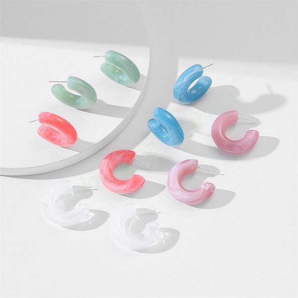 simple solid color c shape acrylic texture resin stud earrings for women trendy geometric vintage earrings fashion jewelry, Golden;silver
simple solid color c shape acrylic texture resin stud earrings for women trendy geometric vintage earrings fashion jewelry, Golden;silver