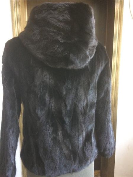 fur genuine real piece mink fur coat jacket with a hood winter women fur outerwear, Black
fur genuine real piece mink fur coat jacket with a hood winter women fur outerwear, Black