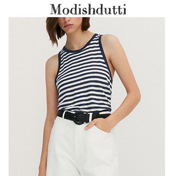 tanks modishdutti 2022 summer women fashion striped cotton and linen sleeveless vest casual oneck loose tank female, Black;white
tanks modishdutti 2022 summer women fashion striped cotton and linen sleeveless vest casual oneck loose tank female, Black;white