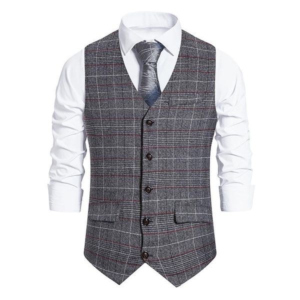 blazers mens vintage plaid single breasted suit vests 2021 brand slim fit sleeveless vest waistcoat men formal business vest gilet homme, White;black
blazers mens vintage plaid single breasted suit vests 2021 brand slim fit sleeveless vest waistcoat men formal business vest gilet homme, White;black