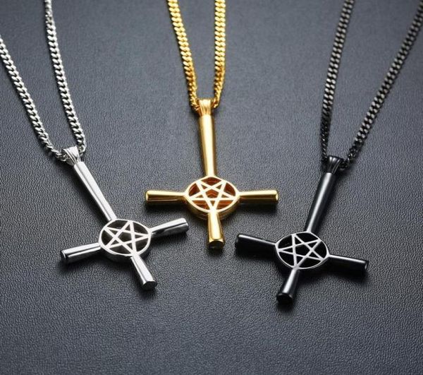 pendant necklaces zorcvens 2021 inverted cross pentagram star necklace for men stainless steel lucifer satan male jewelry3232773, Silver
pendant necklaces zorcvens 2021 inverted cross pentagram star necklace for men stainless steel lucifer satan male jewelry3232773, Silver