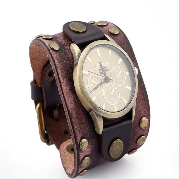 2017 new fashion 100% genuine leather bracelet watch rivet wide bracelet 52mm men watch belt buckle retro leather bracelet watch279a, Slivery;black
2017 new fashion 100% genuine leather bracelet watch rivet wide bracelet 52mm men watch belt buckle retro leather bracelet watch279a, Slivery;black